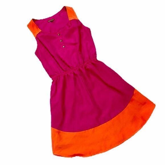 Merona Pink and Orange Dress - Picture 1 of 14